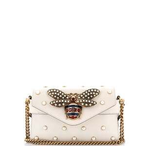 Gucci Broadway Pearly Bee Shoulder Bag #239649G13B